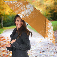 Hawaii Aloha Plumeria Lei Orange Palaka Umbrella LT7 - Polynesian Pride