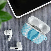 Hawaii Aloha Plumeria Lei Turquoise Palaka AirPods Case LT7 - Polynesian Pride