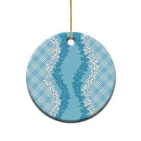Hawaii Aloha Plumeria Lei Turquoise Palaka Ceramic Ornament LT7 - Polynesian Pride