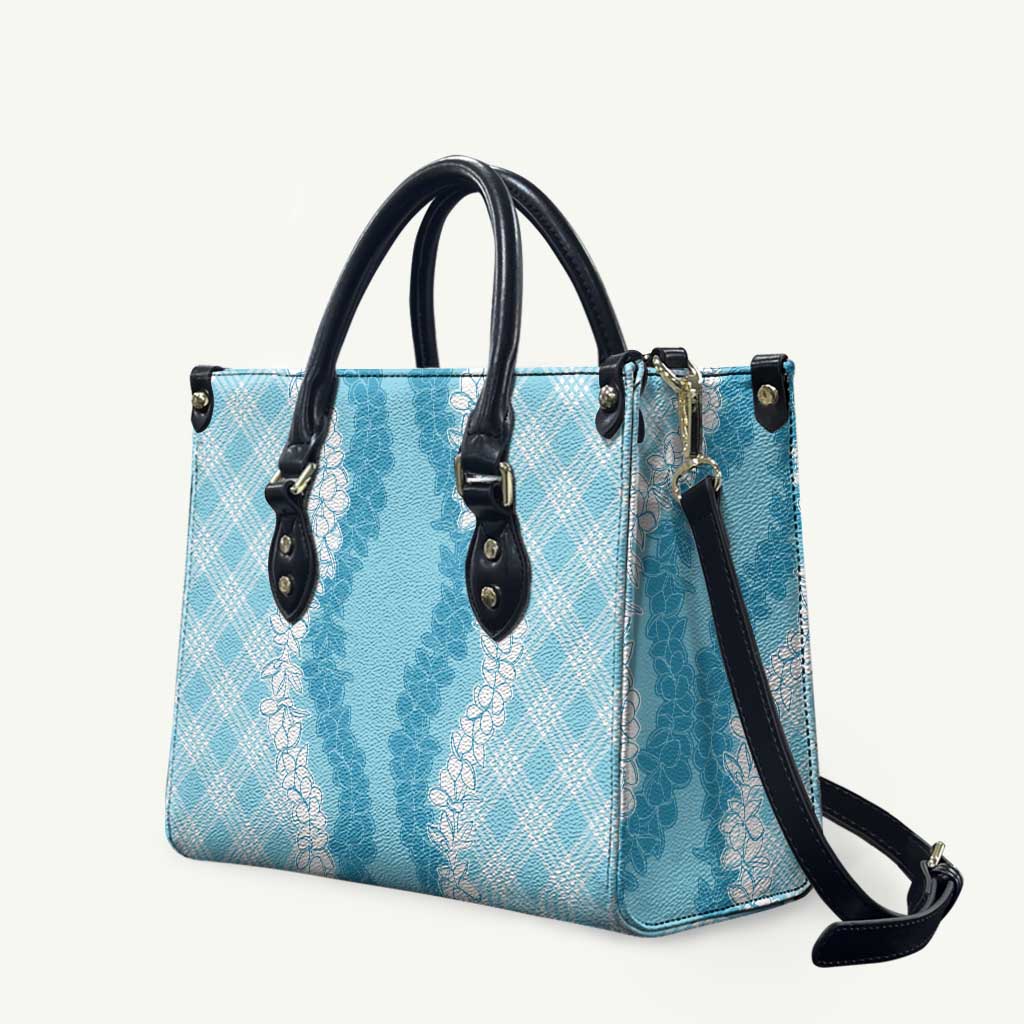 Hawaii Aloha Plumeria Lei Turquoise Palaka Leather Bag LT7 Turquoise - Polynesian Pride