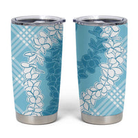 Hawaii Aloha Plumeria Lei Turquoise Palaka Tumbler Cup LT7 Turquoise - Polynesian Pride