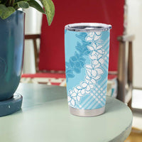 Hawaii Aloha Plumeria Lei Turquoise Palaka Tumbler Cup LT7 - Polynesian Pride