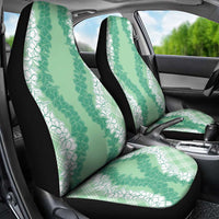 Hawaii Aloha Plumeria Lei Mint Palaka Car Seat Cover LT7 - Polynesian Pride