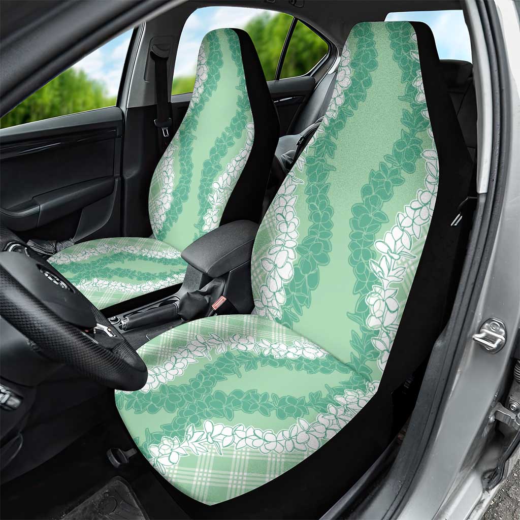 Hawaii Aloha Plumeria Lei Mint Palaka Car Seat Cover LT7 - Polynesian Pride
