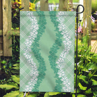 Hawaii Aloha Plumeria Lei Mint Palaka Garden Flag LT7 Garden Flag Mint - Polynesian Pride