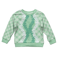 Hawaii Aloha Plumeria Lei Mint Palaka Kid Ugly Christmas Sweater LT7 Kid Mint - Polynesian Pride