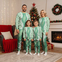 Hawaii Aloha Plumeria Lei Mint Palaka Christmas Pajama Set LT7 - Polynesian Pride