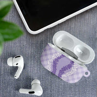 Hawaii Aloha Plumeria Lei Lavender Palaka AirPods Case LT7 - Polynesian Pride
