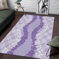 Hawaii Aloha Plumeria Lei Lavender Palaka Area Rug LT7 Lavender - Polynesian Pride