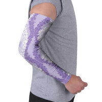 Hawaii Aloha Plumeria Lei Lavender Palaka Arm Sleeves LT7 - Polynesian Pride