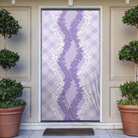 Hawaii Aloha Plumeria Lei Lavender Palaka Door Cover LT7 Lavender - Polynesian Pride