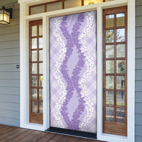 Hawaii Aloha Plumeria Lei Lavender Palaka Door Cover LT7 - Polynesian Pride
