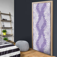 Hawaii Aloha Plumeria Lei Lavender Palaka Door Cover LT7 - Polynesian Pride