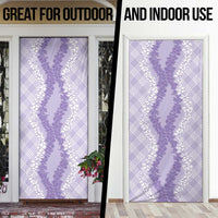 Hawaii Aloha Plumeria Lei Lavender Palaka Door Cover LT7 - Polynesian Pride