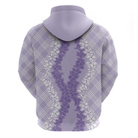 Hawaii Aloha Plumeria Lei Lavender Palaka Hoodie LT7 - Polynesian Pride