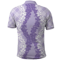 Hawaii Aloha Plumeria Lei Lavender Palaka Polo Shirt LT7 - Polynesian Pride