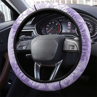 Hawaii Aloha Plumeria Lei Lavender Palaka Steering Wheel Cover LT7 - Polynesian Pride