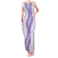 Hawaii Aloha Plumeria Lei Lavender Palaka Tank Maxi Dress LT7 Women Lavender - Polynesian Pride