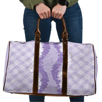 Hawaii Aloha Plumeria Lei Lavender Palaka Travel Bag LT7 Lavender - Polynesian Pride