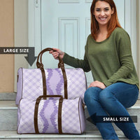 Hawaii Aloha Plumeria Lei Lavender Palaka Travel Bag LT7 - Polynesian Pride