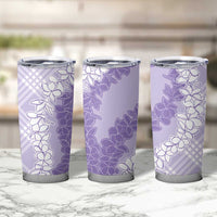 Hawaii Aloha Plumeria Lei Lavender Palaka Tumbler Cup LT7 - Polynesian Pride