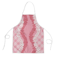 Hawaii Aloha Plumeria Lei Pink Palaka Apron LT7 Pink - Polynesian Pride