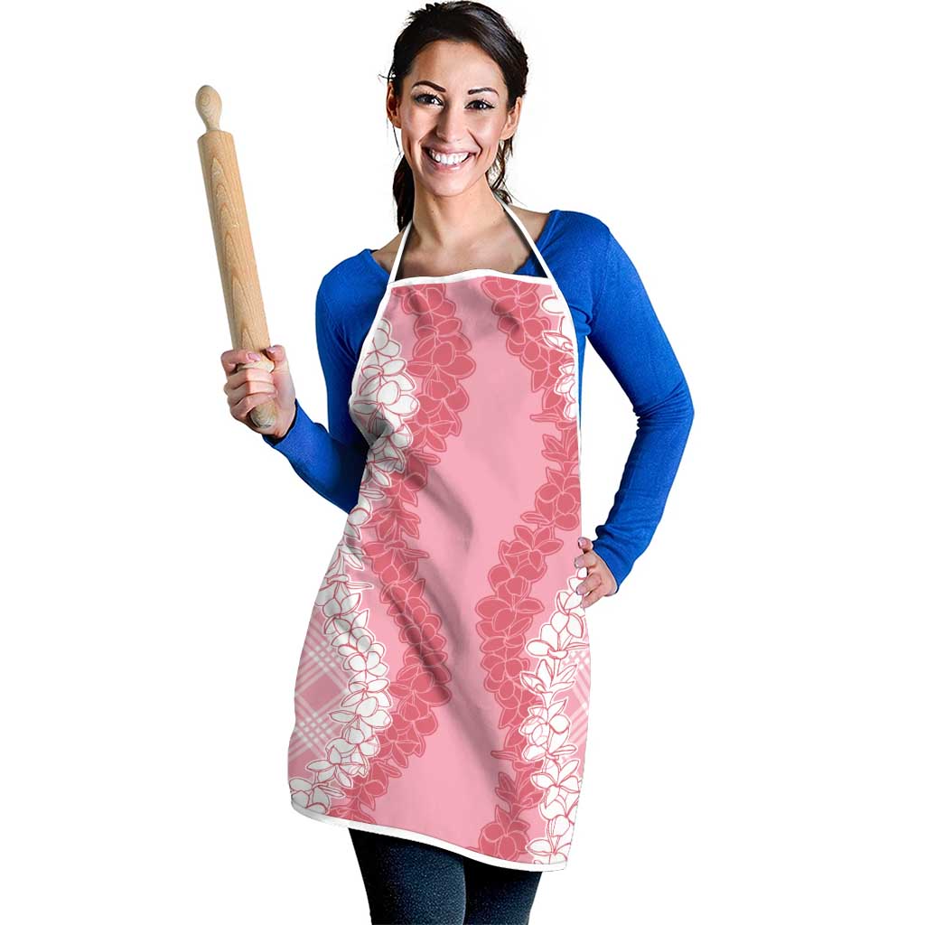 Hawaii Aloha Plumeria Lei Pink Palaka Apron LT7 - Polynesian Pride
