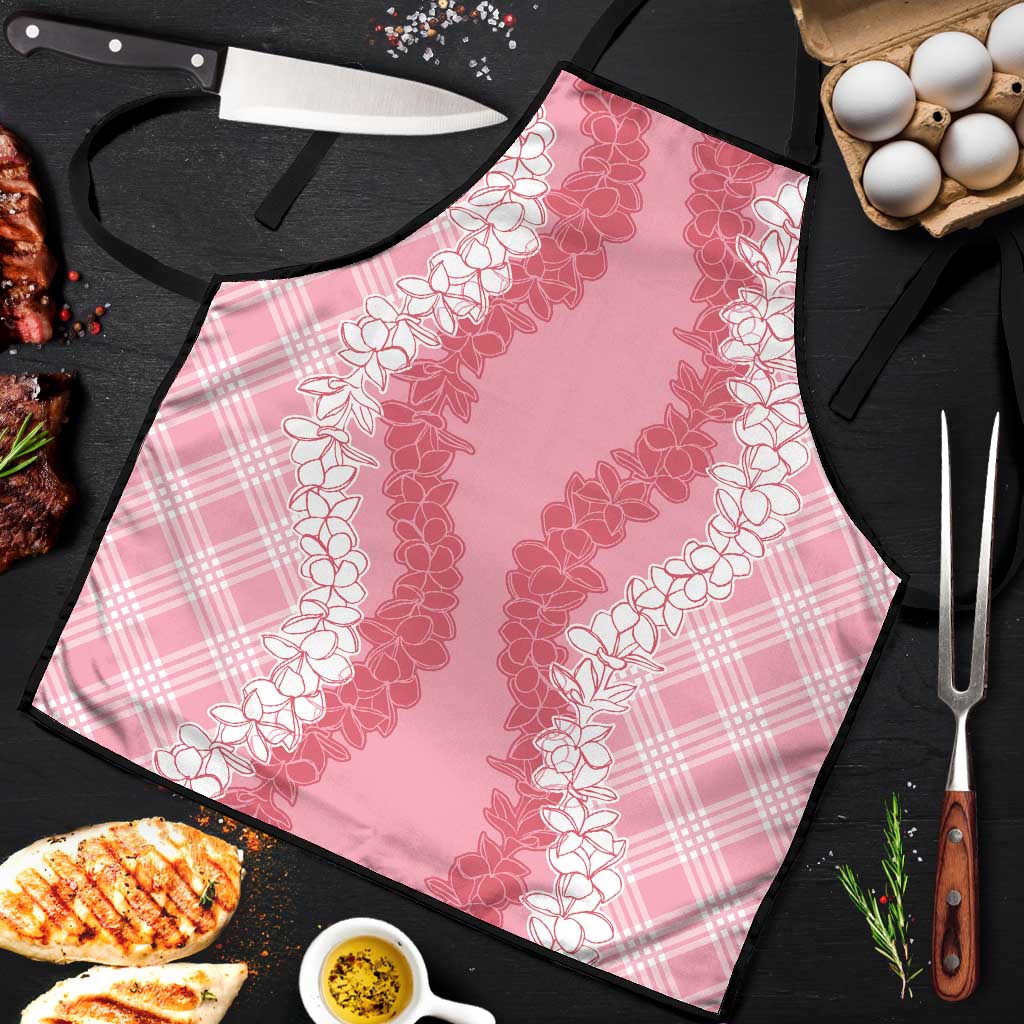 Hawaii Aloha Plumeria Lei Pink Palaka Apron LT7 Pink - Polynesian Pride