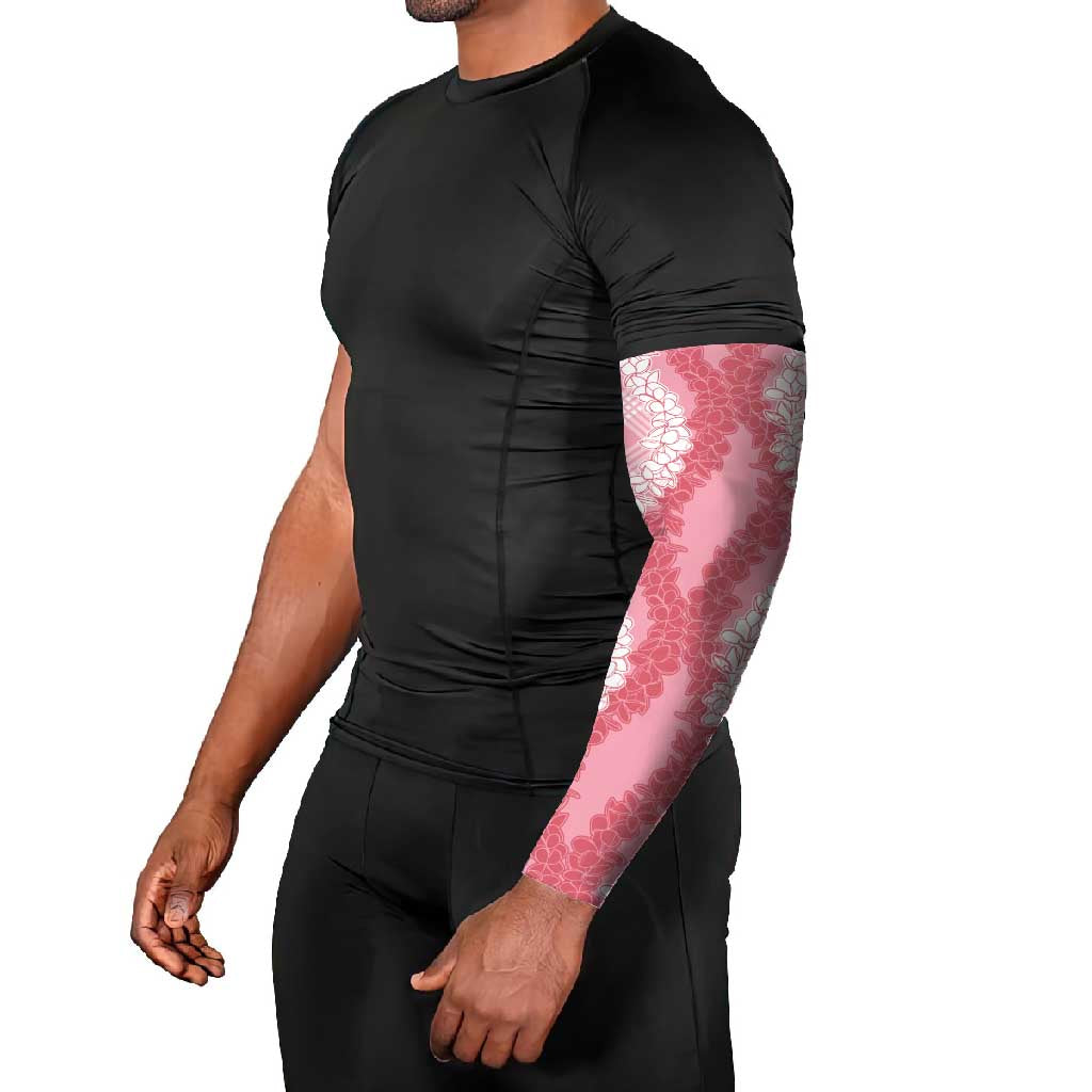 Hawaii Aloha Plumeria Lei Pink Palaka Arm Sleeves LT7 - Polynesian Pride