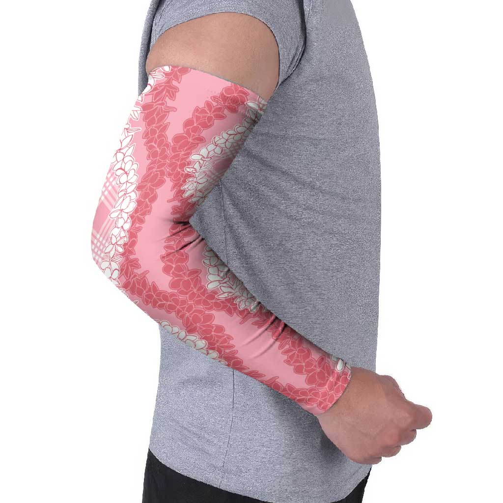 Hawaii Aloha Plumeria Lei Pink Palaka Arm Sleeves LT7 - Polynesian Pride