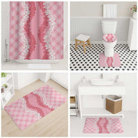 Hawaii Aloha Plumeria Lei Pink Palaka Bathroom Set LT7 - Polynesian Pride