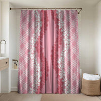 Hawaii Aloha Plumeria Lei Pink Palaka Bathroom Set LT7 Shower Curtain Only Pink - Polynesian Pride