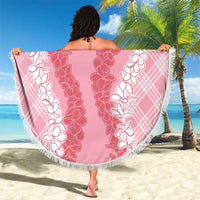 Hawaii Aloha Plumeria Lei Pink Palaka Beach Blanket LT7 - Polynesian Pride