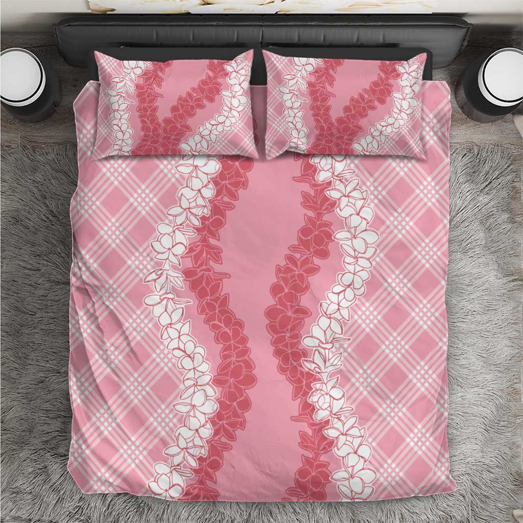 Hawaii Aloha Plumeria Lei Pink Palaka Bedding Set LT7 Pink - Polynesian Pride