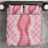 Hawaii Aloha Plumeria Lei Pink Palaka Bedding Set LT7 Pink - Polynesian Pride