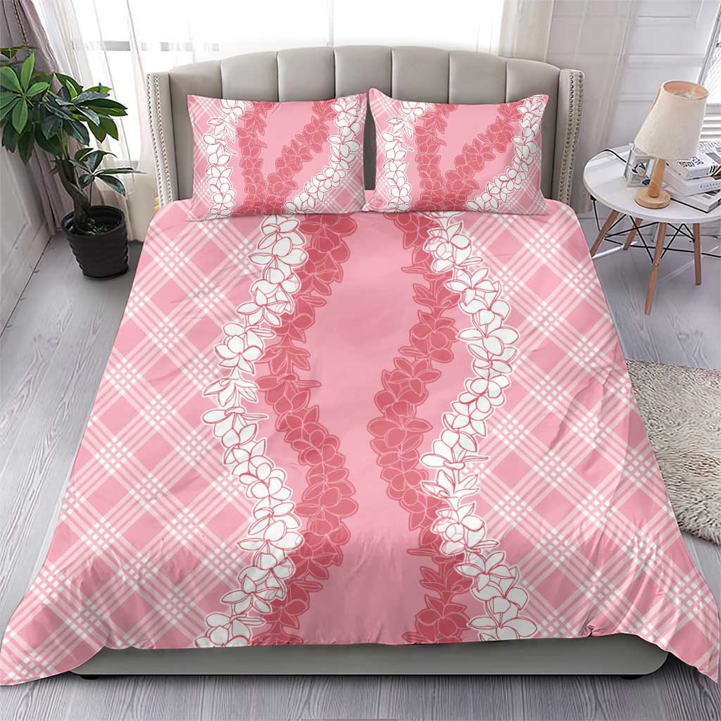 Hawaii Aloha Plumeria Lei Pink Palaka Bedding Set LT7 - Polynesian Pride