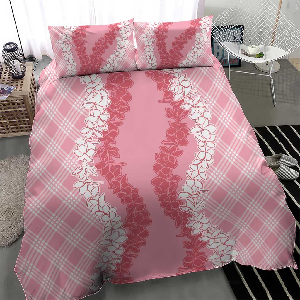 Hawaii Aloha Plumeria Lei Pink Palaka Bedding Set LT7 - Polynesian Pride