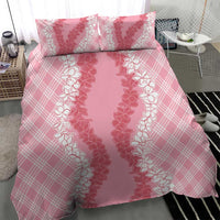 Hawaii Aloha Plumeria Lei Pink Palaka Bedding Set LT7 - Polynesian Pride