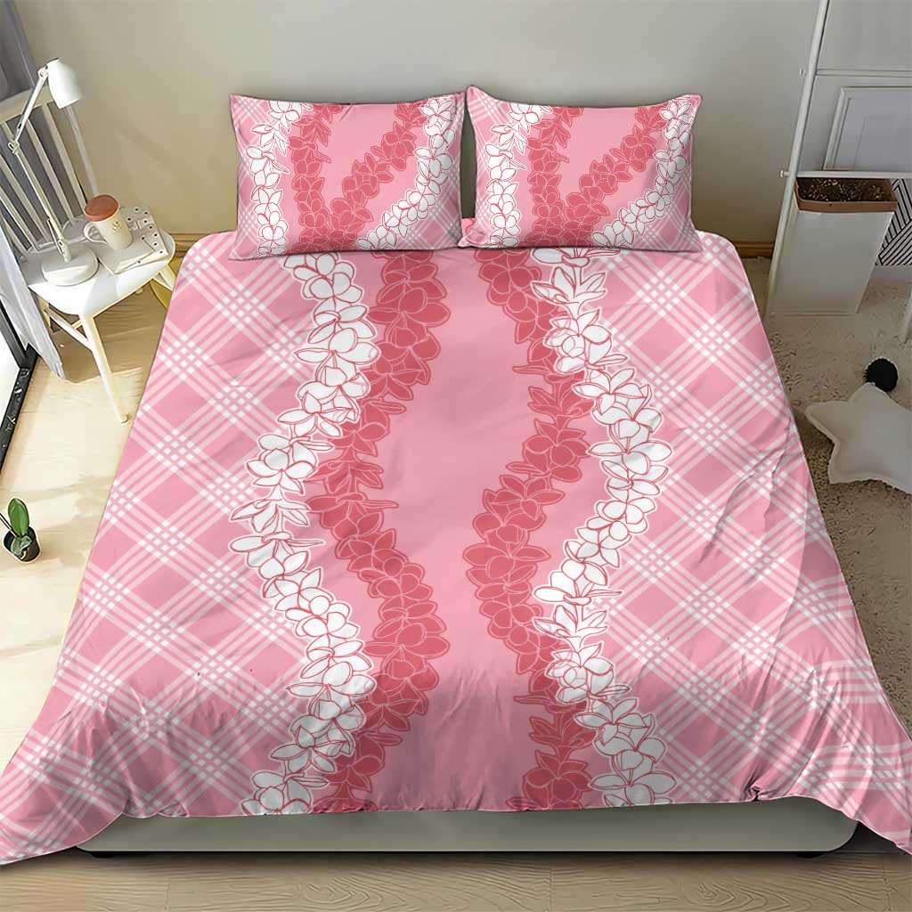 Hawaii Aloha Plumeria Lei Pink Palaka Bedding Set LT7 - Polynesian Pride