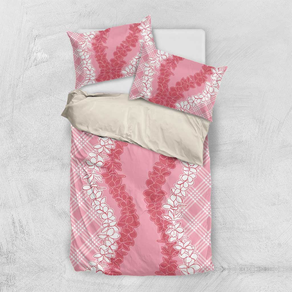 Hawaii Aloha Plumeria Lei Pink Palaka Bedding Set LT7 US Twin 172cm x 218cm Pink - Polynesian Pride