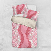 Hawaii Aloha Plumeria Lei Pink Palaka Bedding Set LT7 US Twin 172cm x 218cm Pink - Polynesian Pride