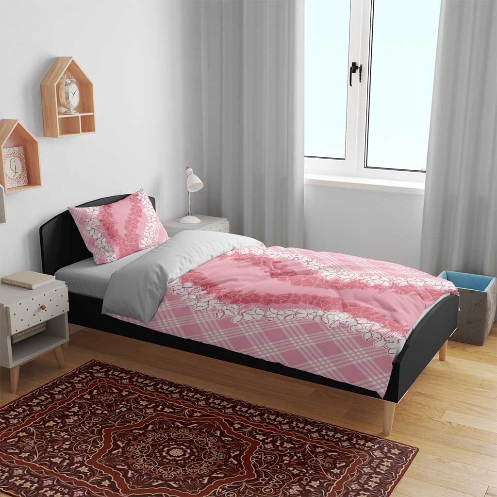Hawaii Aloha Plumeria Lei Pink Palaka Bedding Set LT7 - Polynesian Pride