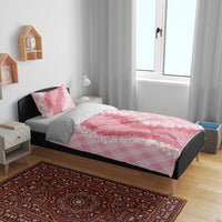 Hawaii Aloha Plumeria Lei Pink Palaka Bedding Set LT7 - Polynesian Pride