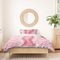 Hawaii Aloha Plumeria Lei Pink Palaka Bedding Set LT7 - Polynesian Pride