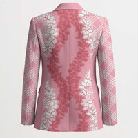 Hawaii Aloha Plumeria Lei Pink Palaka Blazer LT7 - Polynesian Pride