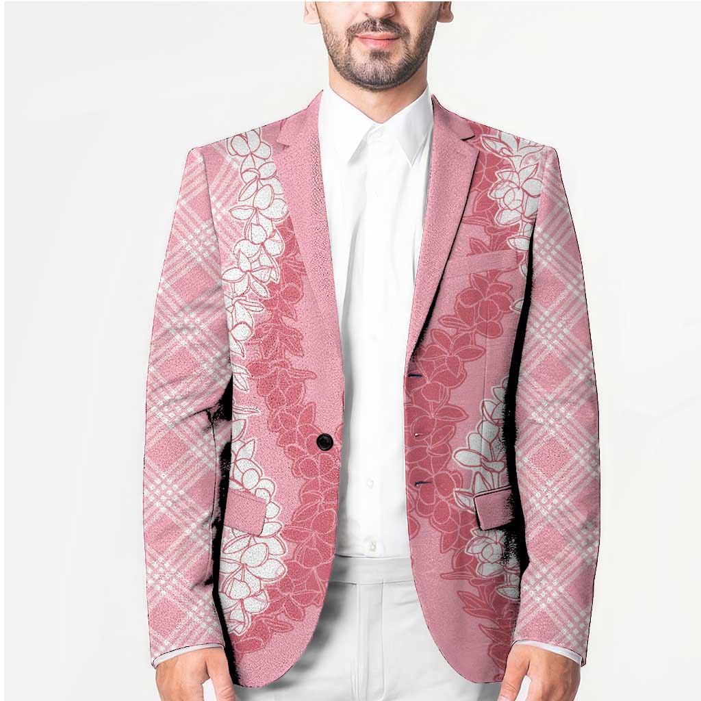 Hawaii Aloha Plumeria Lei Pink Palaka Blazer LT7 - Polynesian Pride