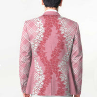 Hawaii Aloha Plumeria Lei Pink Palaka Blazer LT7 - Polynesian Pride