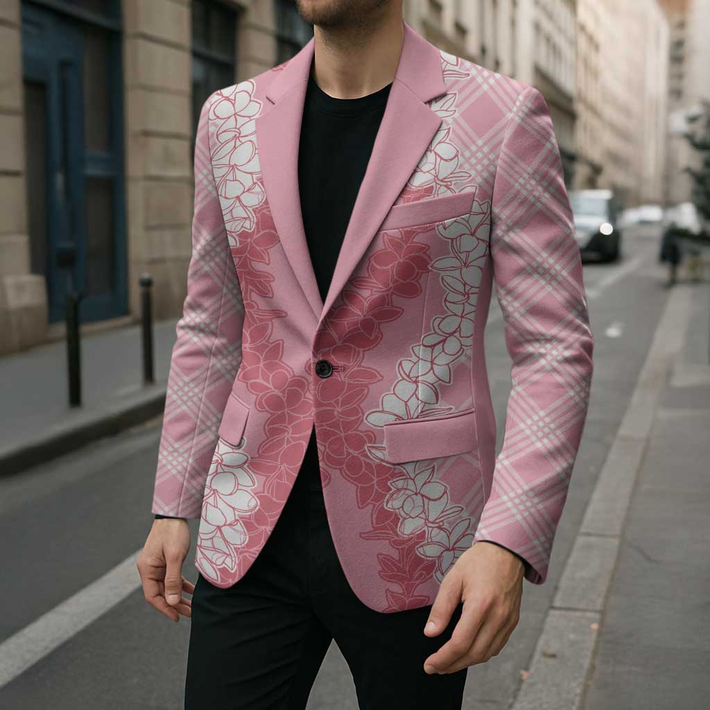 Hawaii Aloha Plumeria Lei Pink Palaka Blazer LT7 - Polynesian Pride