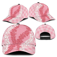 Hawaii Aloha Plumeria Lei Pink Palaka Classic Cap LT7 - Polynesian Pride