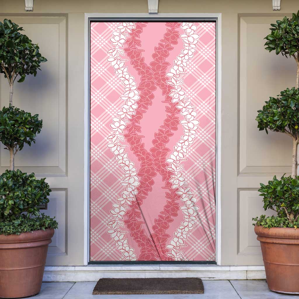 Hawaii Aloha Plumeria Lei Pink Palaka Door Cover LT7 Pink - Polynesian Pride